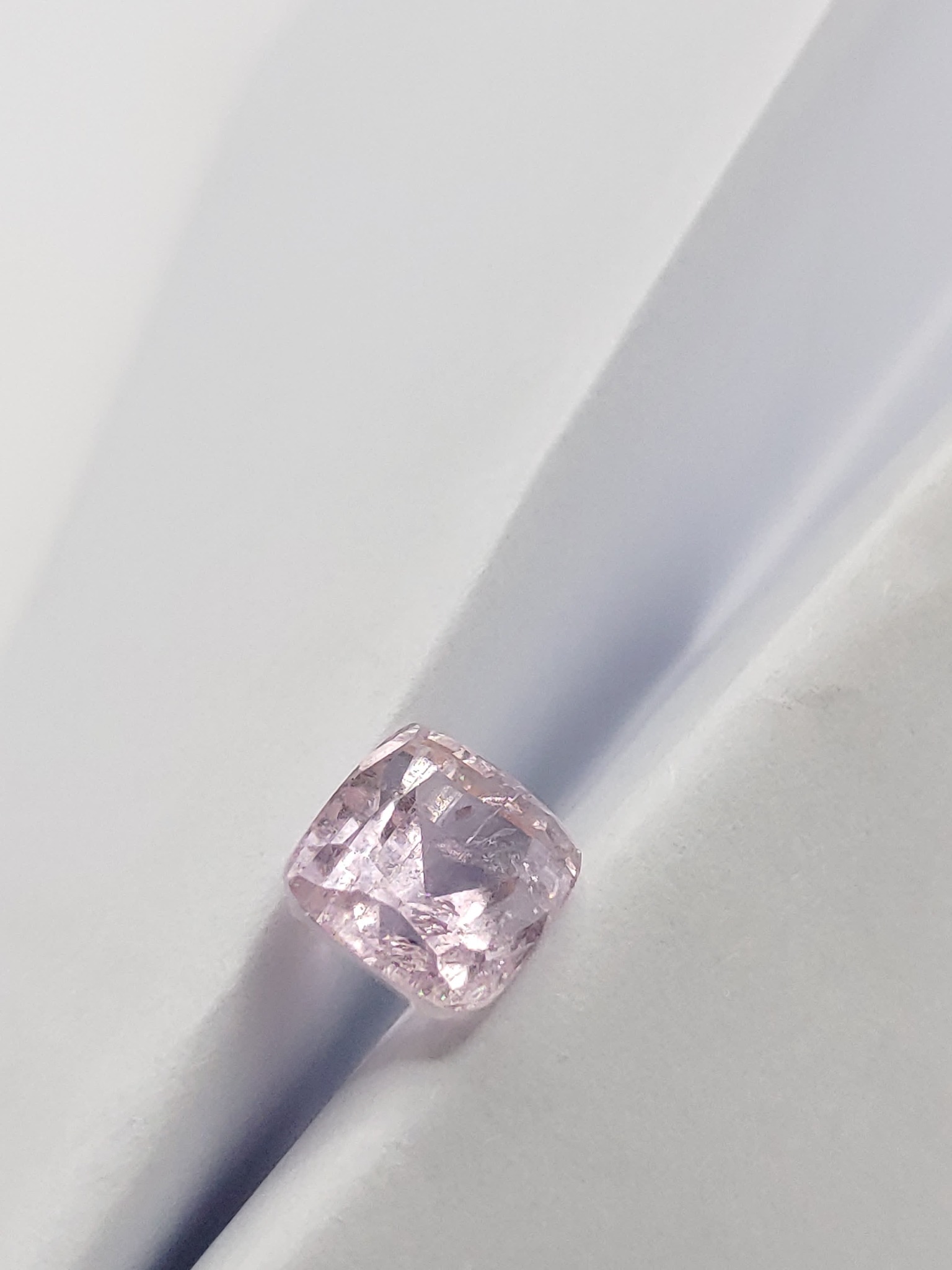 Pink Cushion-Cut Gemstone & Clear Accent