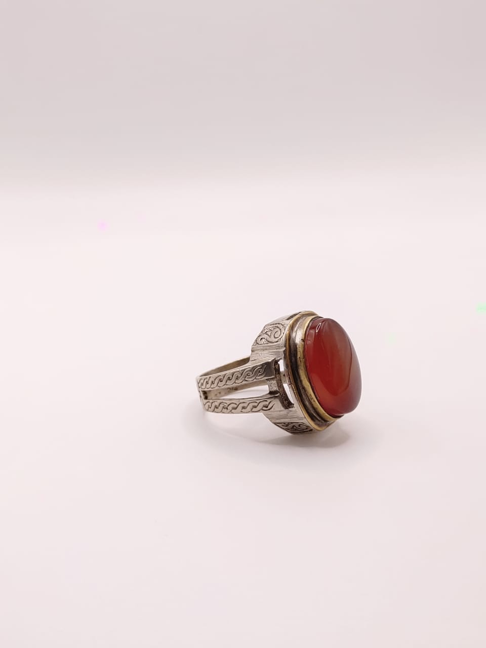 Red Cabochon Stone Ring