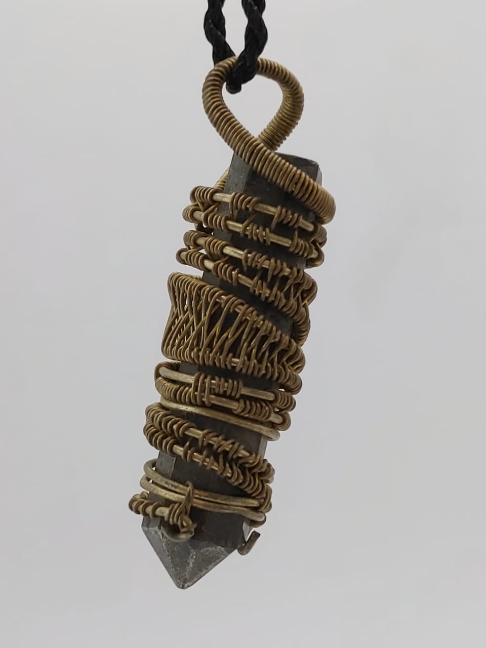 Wire-Wrapped Crystal Pendant